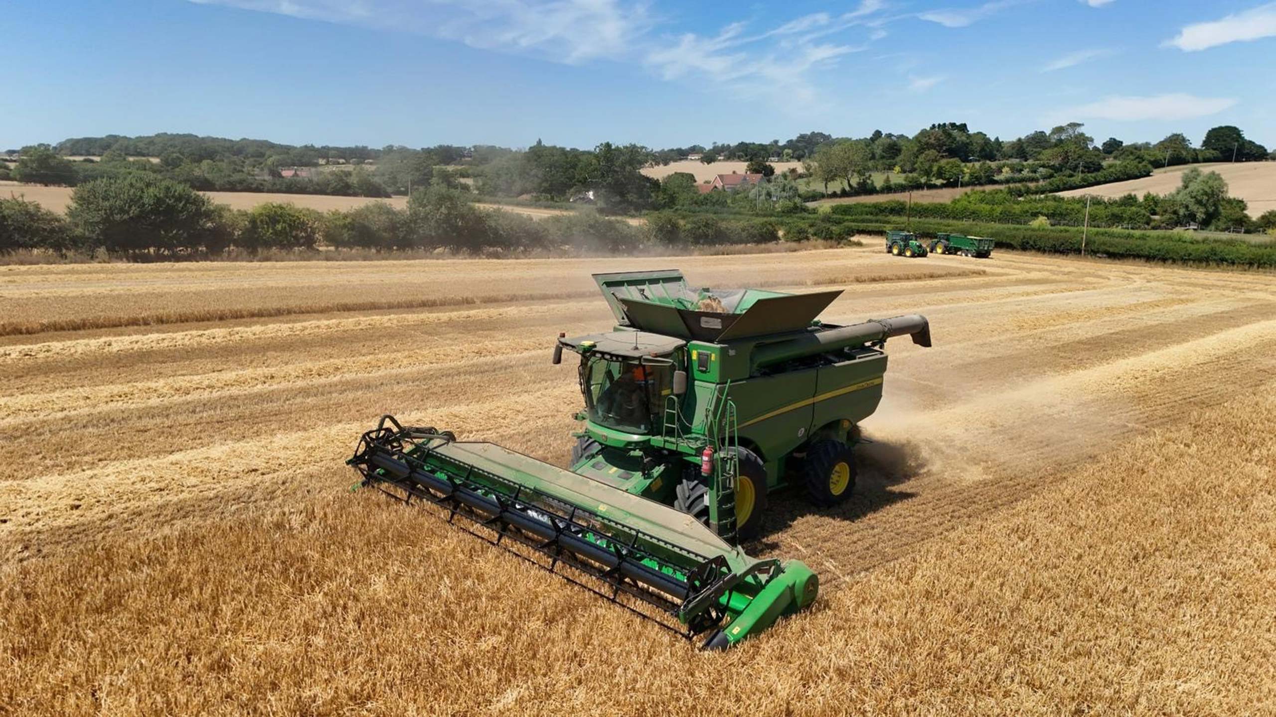 Combine in a cereal crop