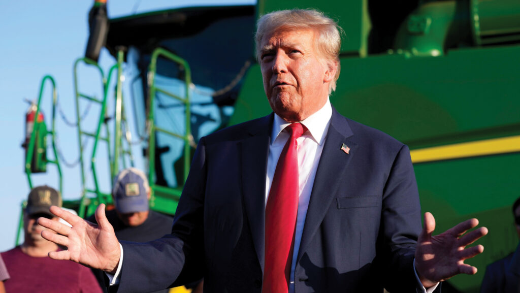 Mr Trump’s pro-farmer messaging mixes praise with trade and financial support © Alamy Stock Photo