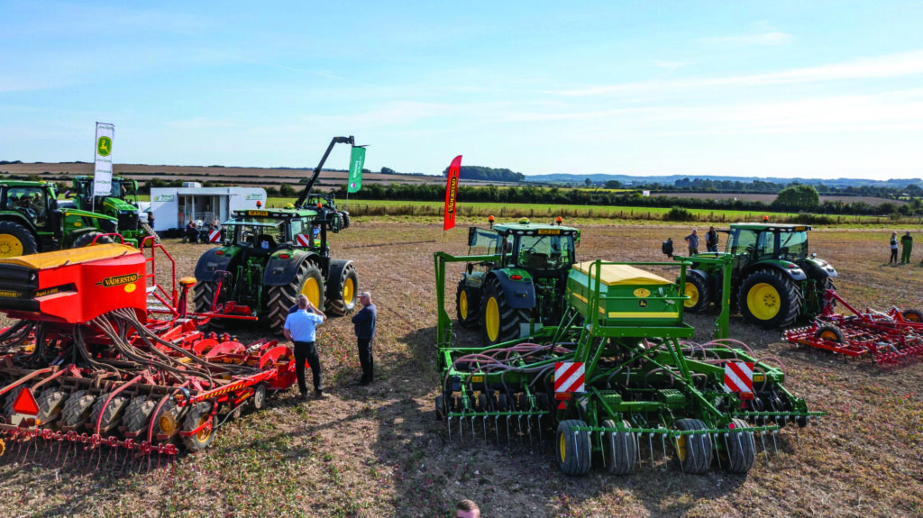 Drone view of machinery demo day