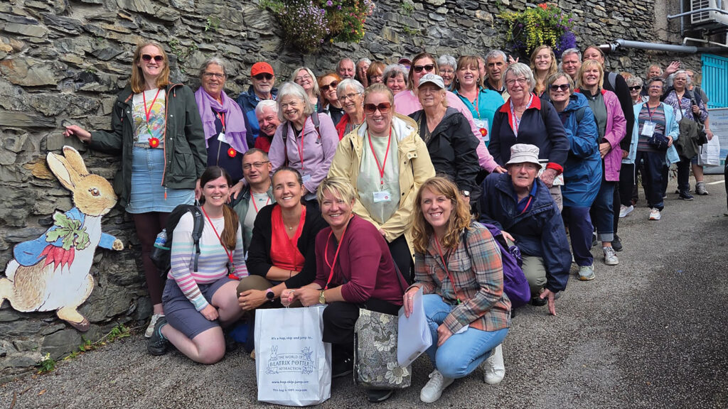 farming exchange delegates at Beatrix Potter World