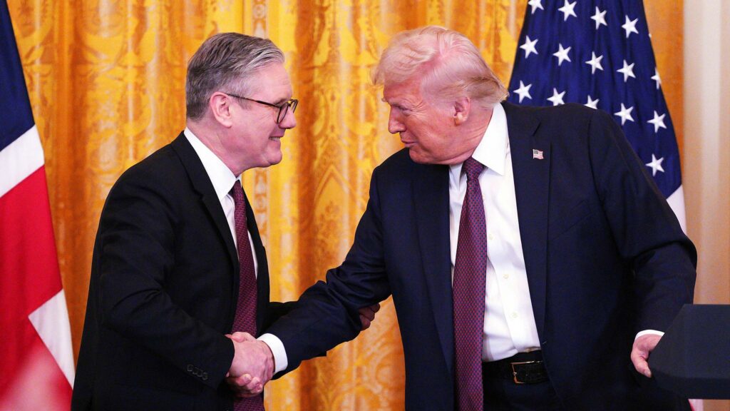 Keir Starmer (left) and US president Donald Trump in February © Carl Court/Pool Photo via AP/Alamy Stock Photo