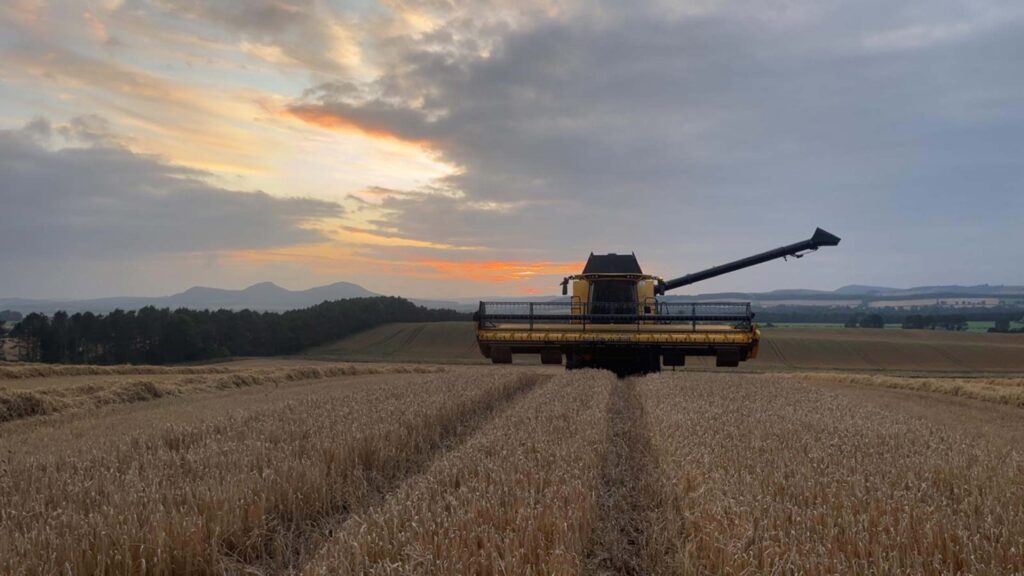 Winter barley harvest at Mertoun Estate Farm © Jack Parsons