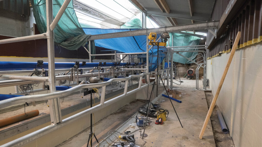Construction of milking parlour