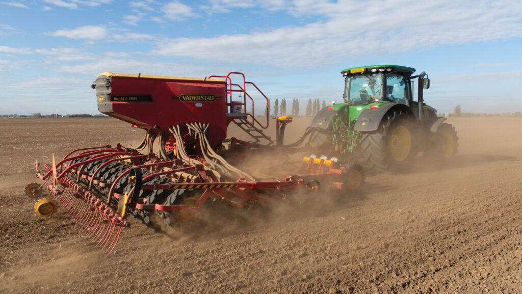 Drilling winter wheat