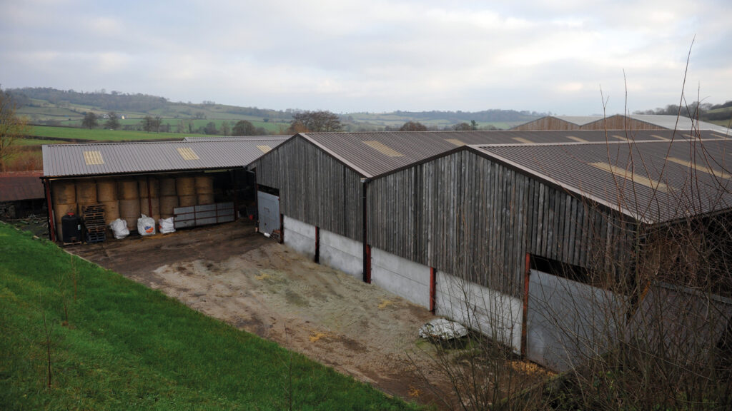 Aerial view of shed