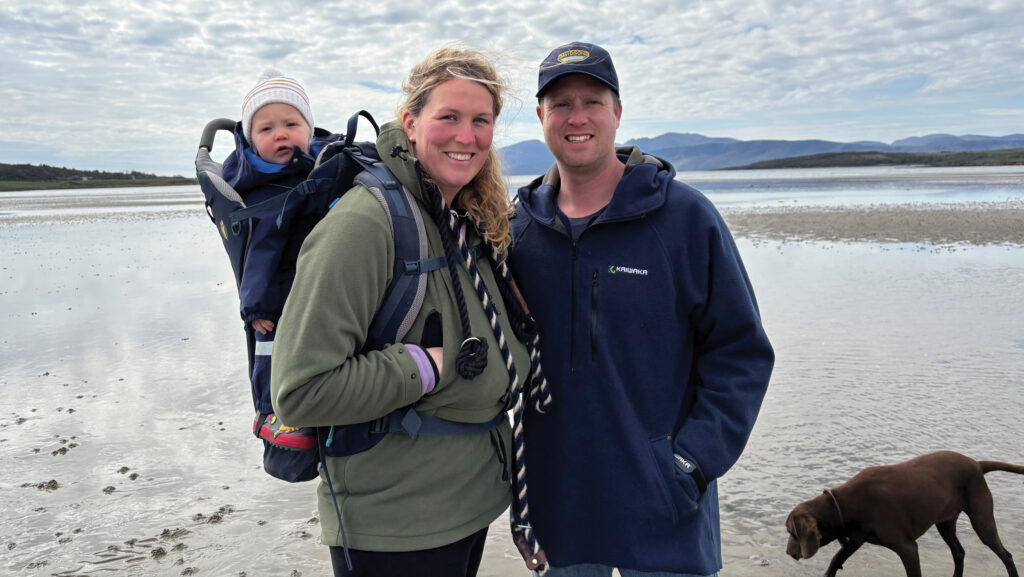 Katie and Chris Homer with their daughter Tilly
