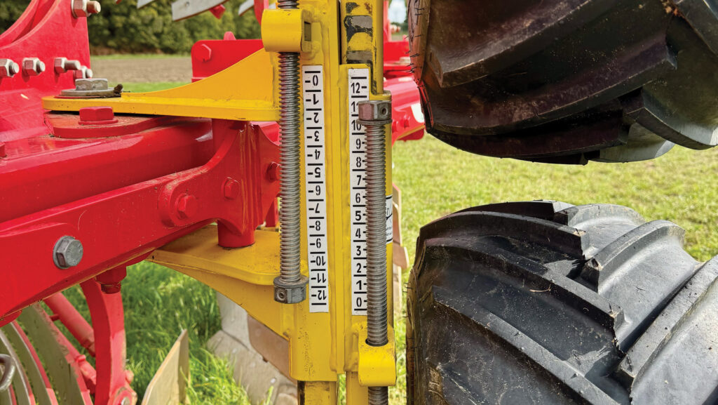 Close-up of depth control