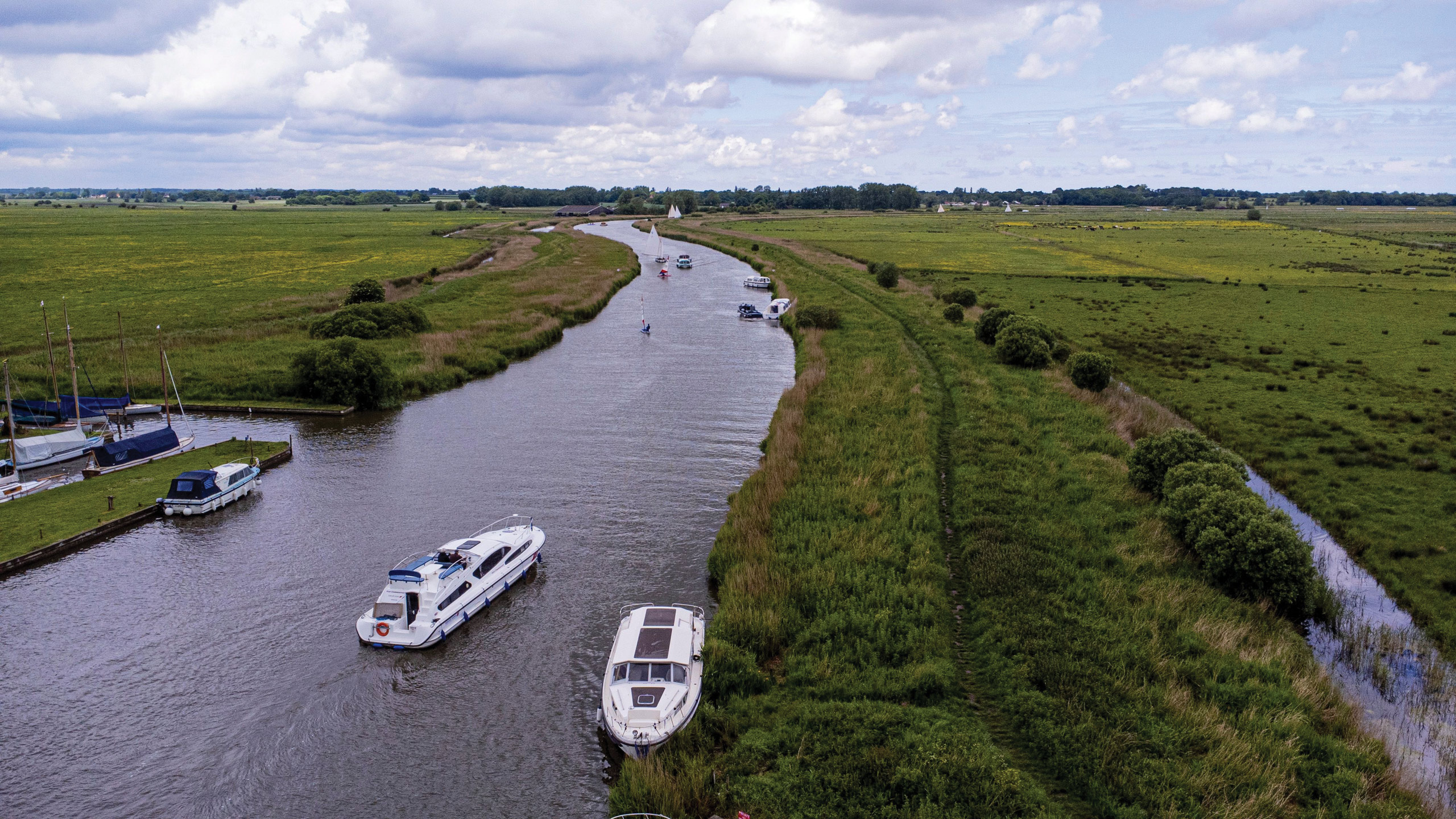 Small boats on the Norfolk broads