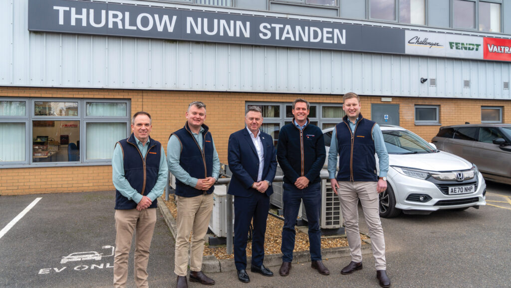 From left: Rupert Batho and Oliver Watson, Amazone territory sales managers; James Thurlow, TNS group chairman and ceo; Harry Kester, TNS brand director; and Matt Smith, managing director, Amazone UK © TNS