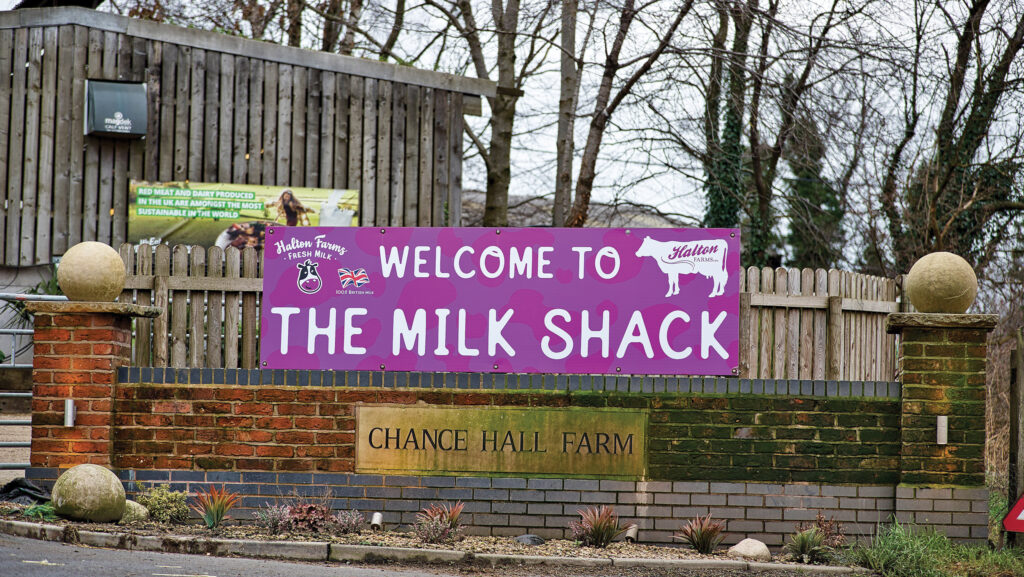 Sign for The Milk Shack