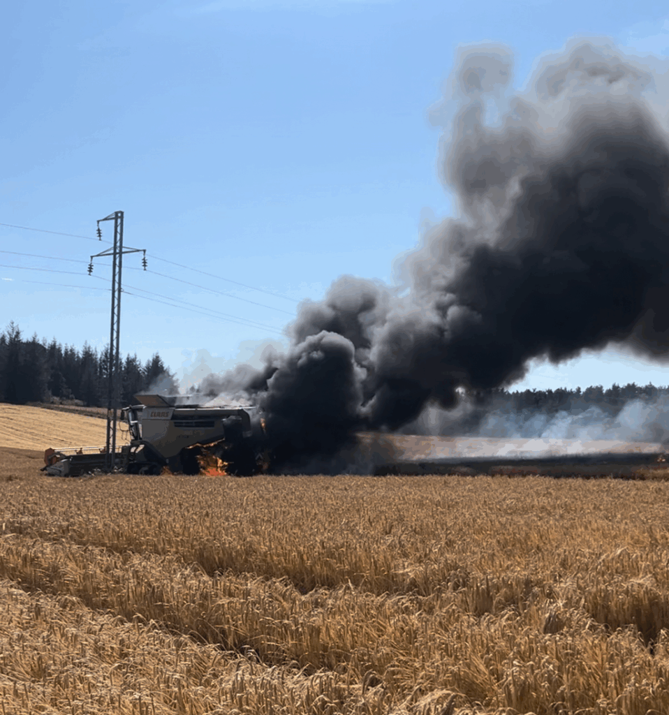 Stuart Wilson's combine fire