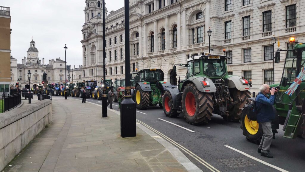 A tractor rally in Westminster in December 2024 © Philip Case/MAG