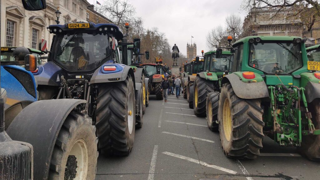 An earlier tractor protest in Whitehall © MAG/Phil Case