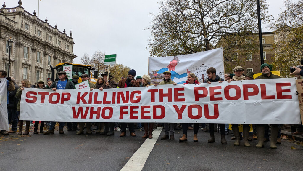 Farmers at the 2024 London protest © Martin Ward