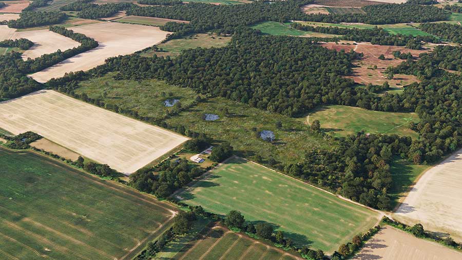 Coney Weston after arial shot