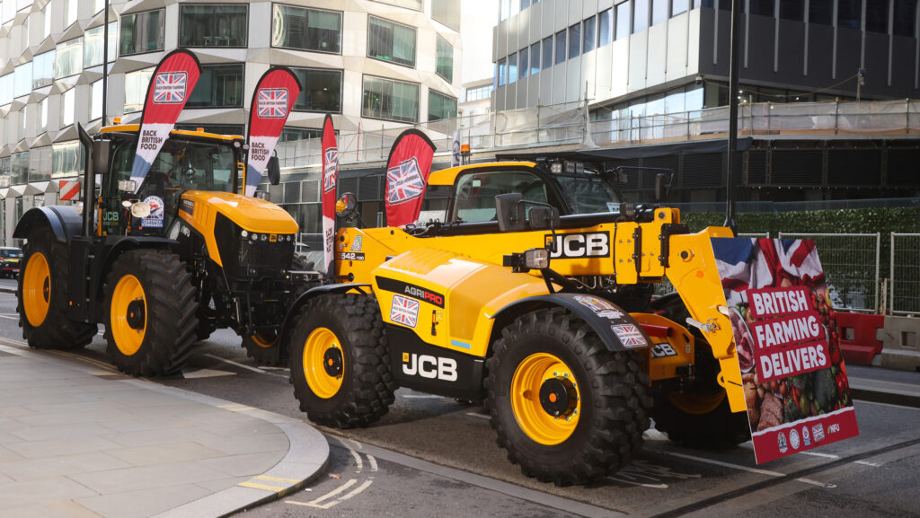 JCB tractors at the parade
