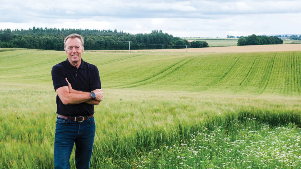 Neil White in barley field
