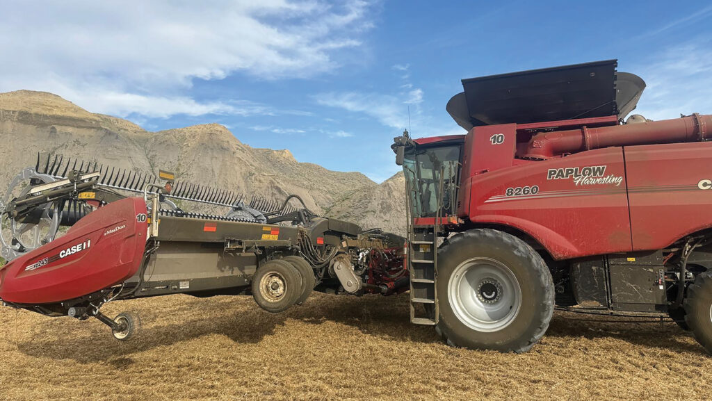 Harvesting in Montana, US