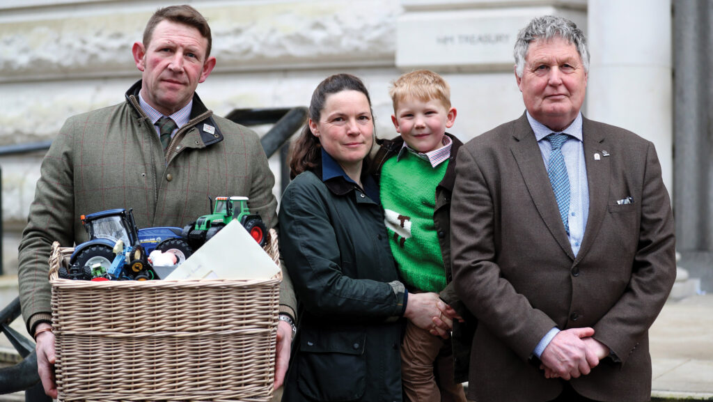 The Church family outside the Treasury