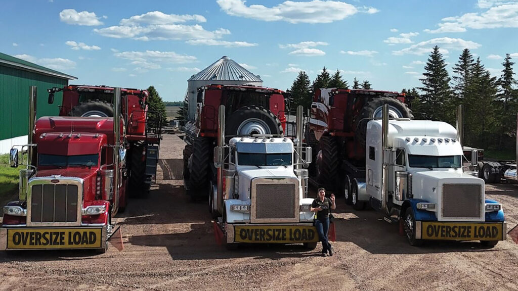Line-up of trucks in US