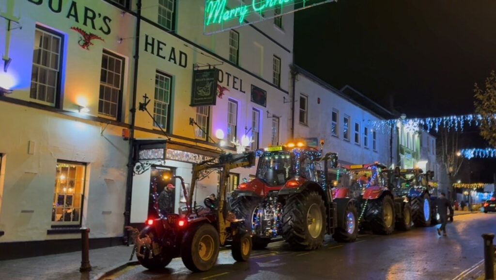 YFC tractor run in Carmarthen