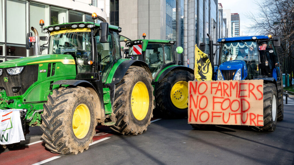 Farmers protest in Brussels