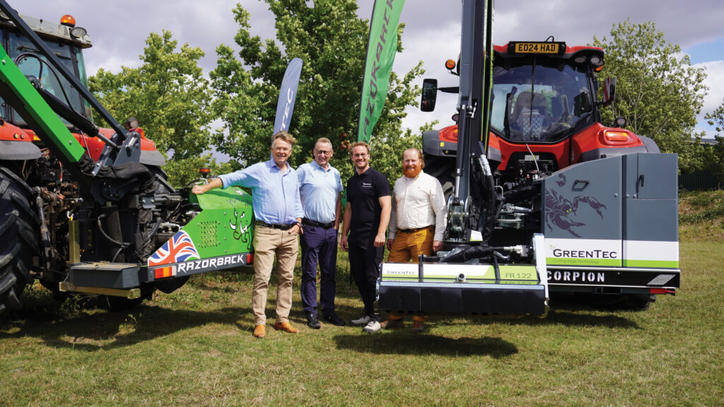 Razorback’s Martin Lole (left) with the GreenTec management team