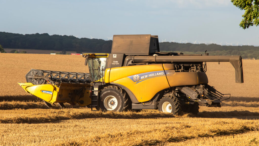 Combine working in a cereal crop