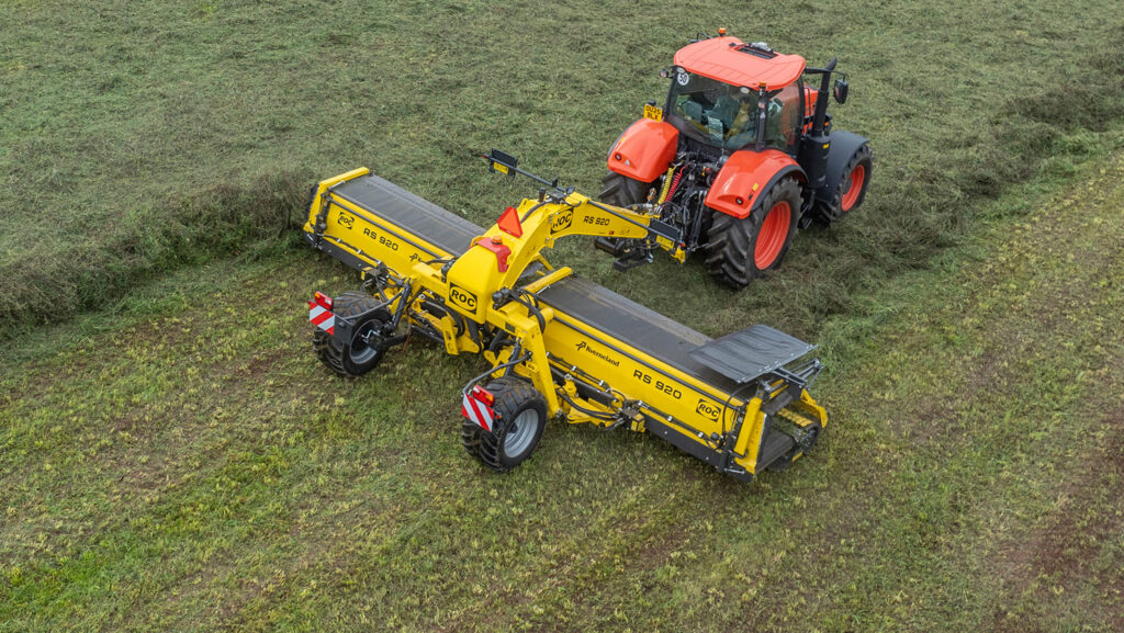 New frame and functions for Kverneland’s ROC 9.2m grass merger © Kverneland