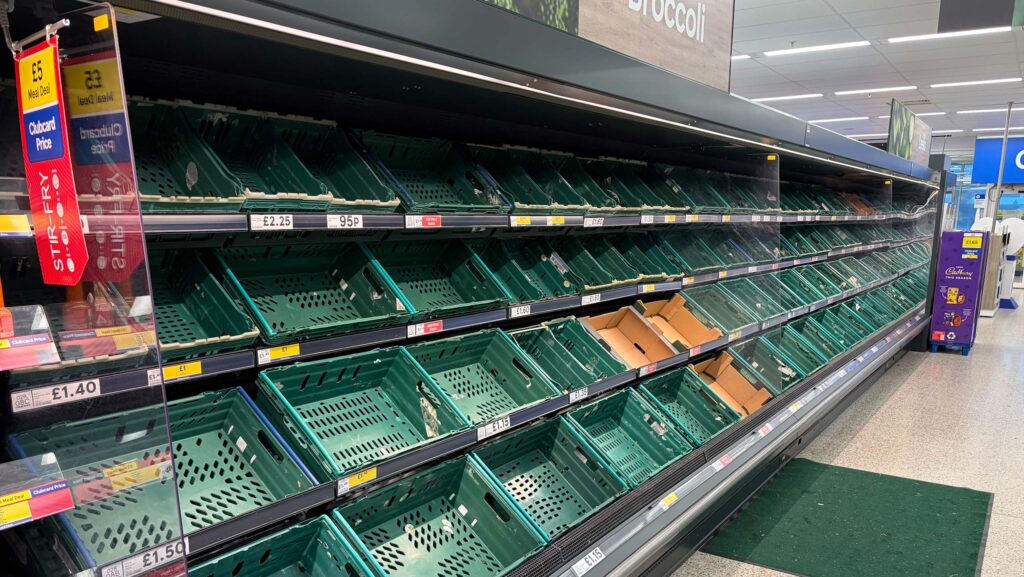 Empty shelves in Tesco in Shetland © Alistair Carmichael MP