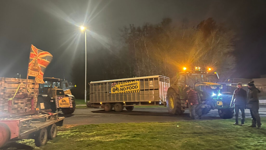 Video: Farmers block Tesco and Asda depots in prices row