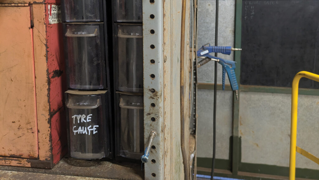 Jim Calcutt’s greasing station