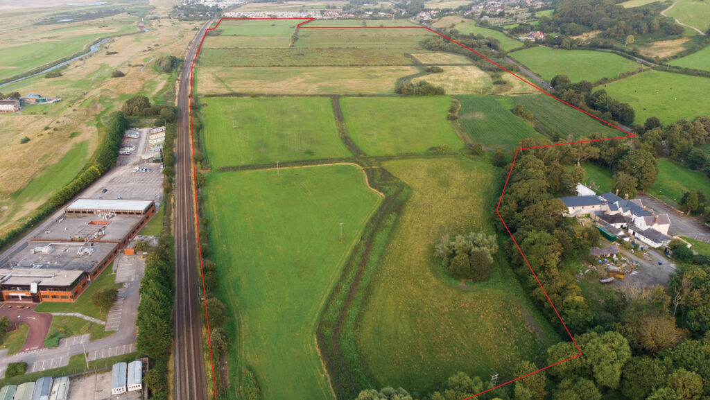 Aerial view of farmland