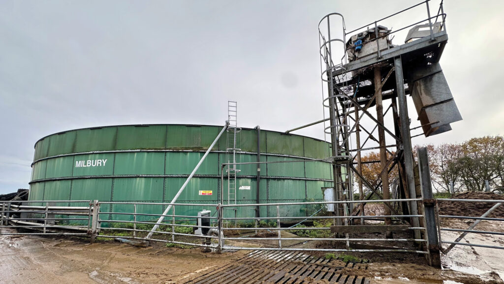 Existing slurry store at Lydney Park