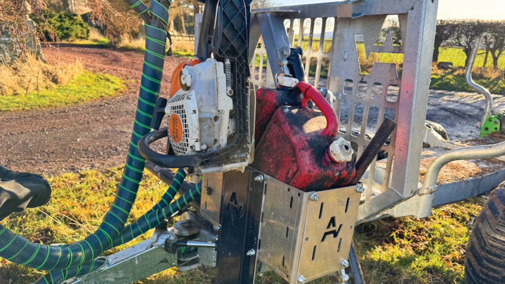 Chainsaw holder on Avestavagnen Ranger Pro