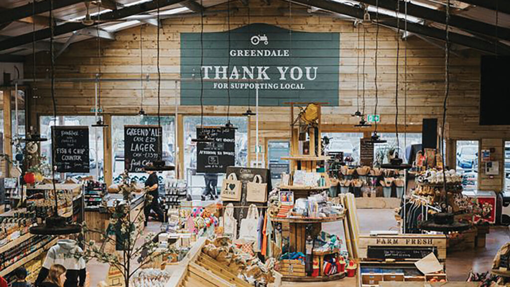 Interior of Greendale Farm Shop
