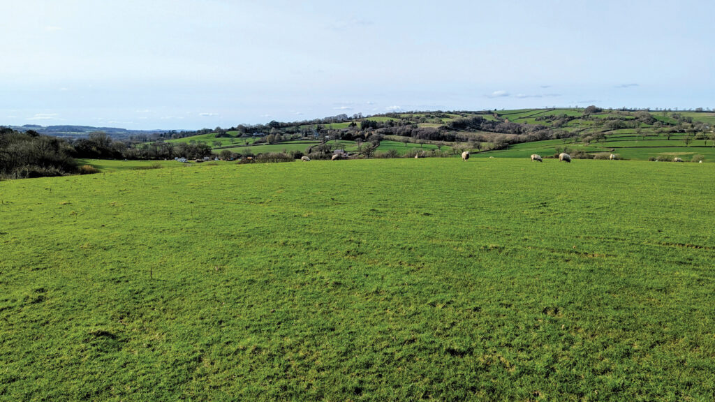 Drone shot of farmland