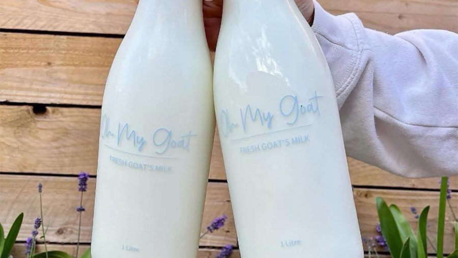 'Oh My Goat' milk bottles
