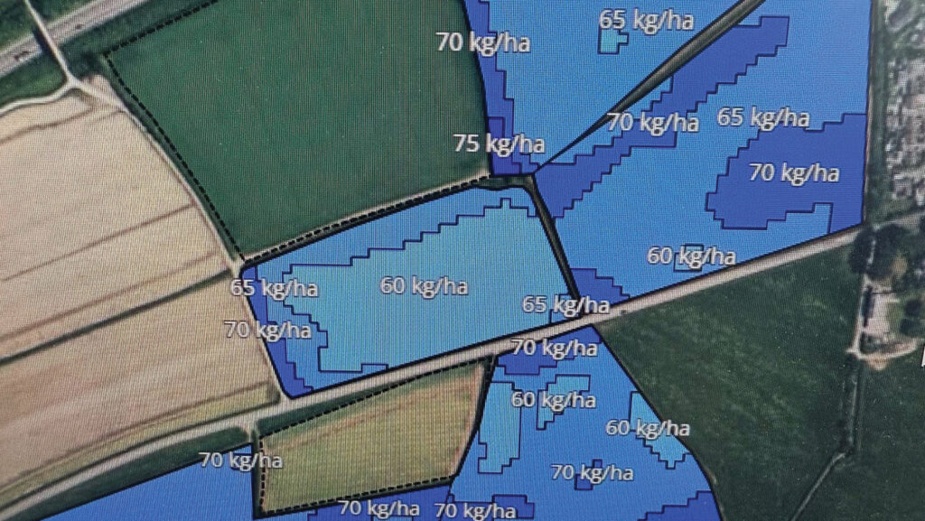 A fertiliser calculation map
