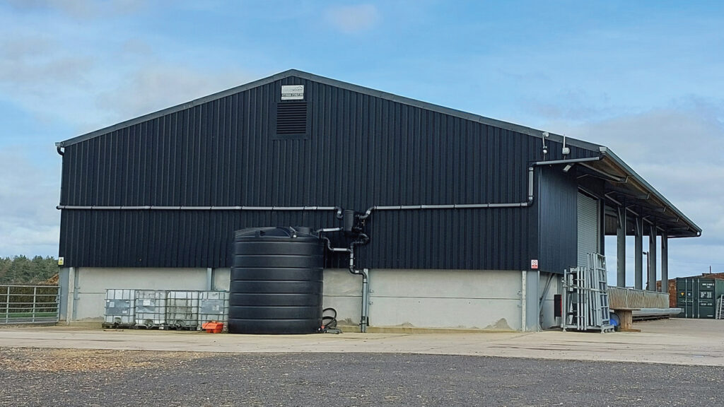 A 15,000-litre tank was added to a new shed at Cowpasture Farm