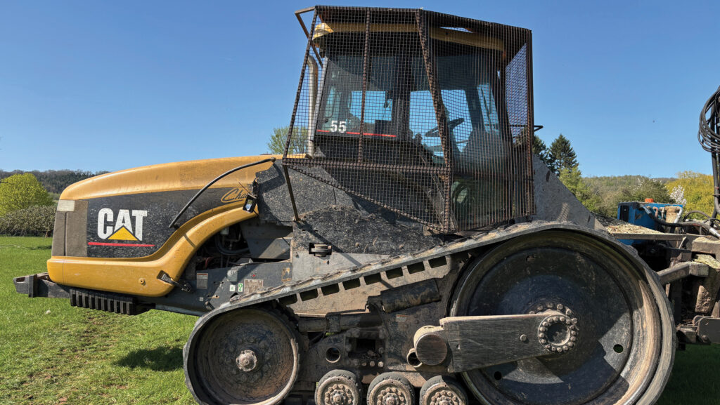 Side view of tractor