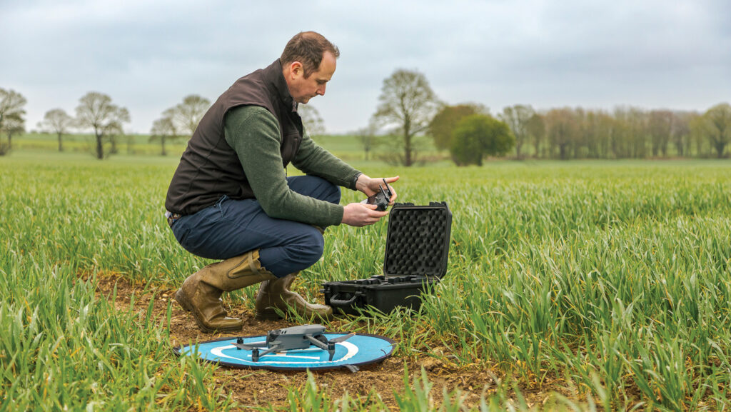 Jonathan Trotter with the Skippy Scout drone