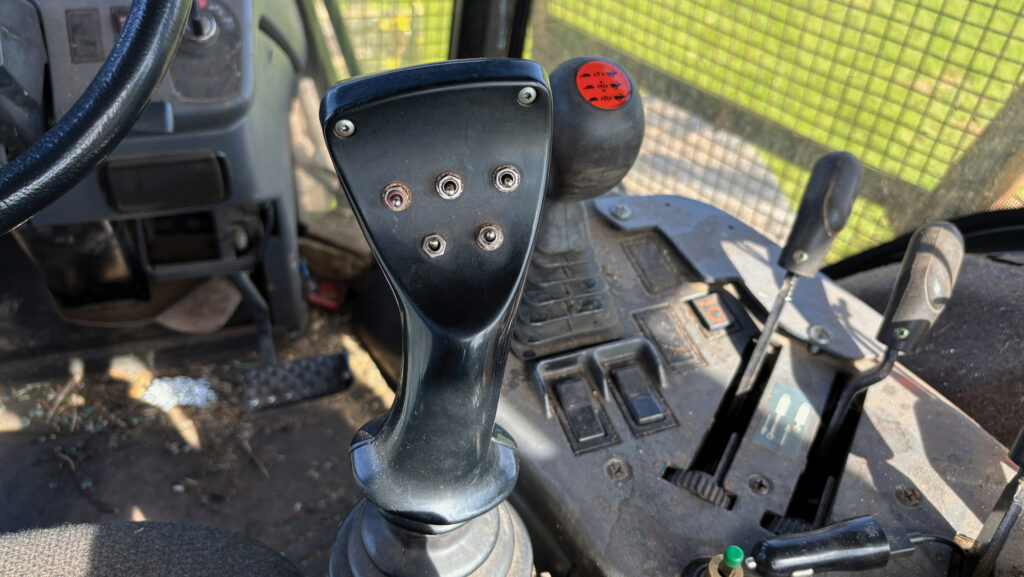 Joystick in tractor cab