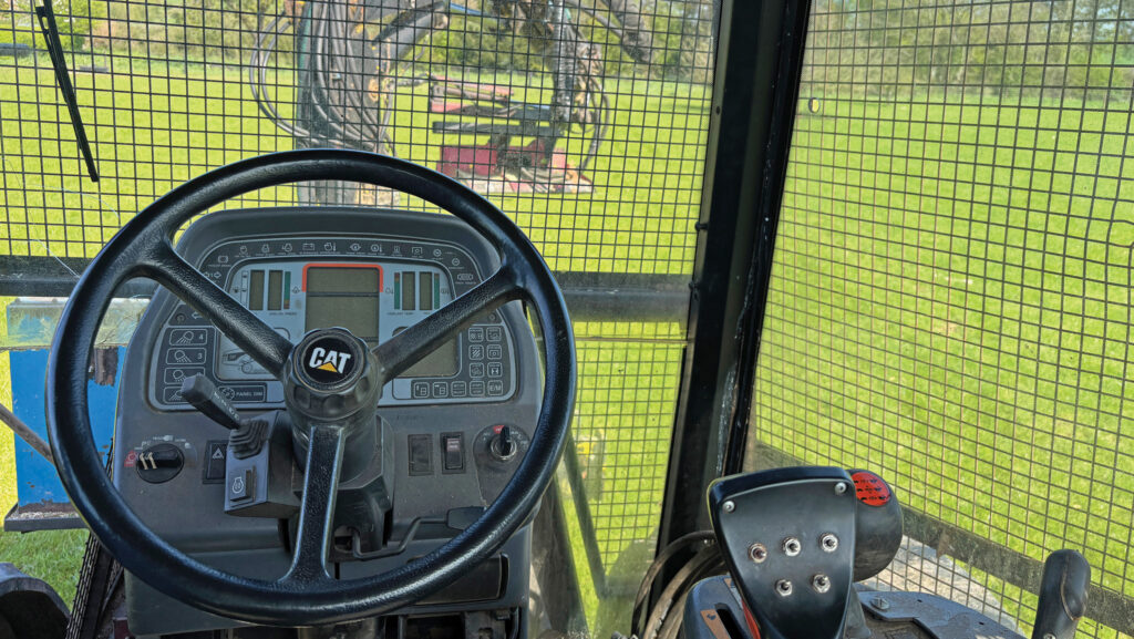 Driver's view from cab