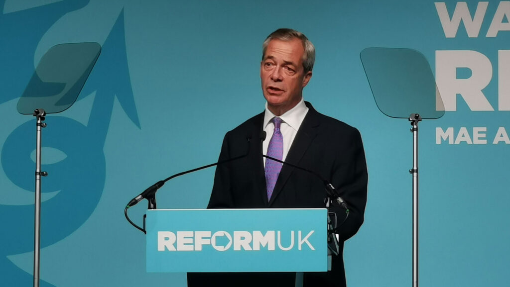 Nigel Farage speaking at the event © MAG/Philip Case