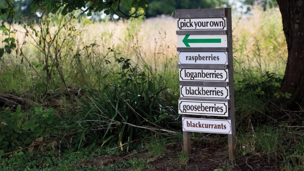On-farm activity signage