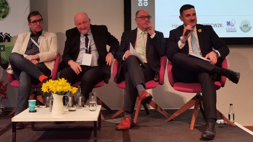 From left: Candidates David Darkin, Peter Fox, Cefin Campbell and James Evans © MAG/Philip Case