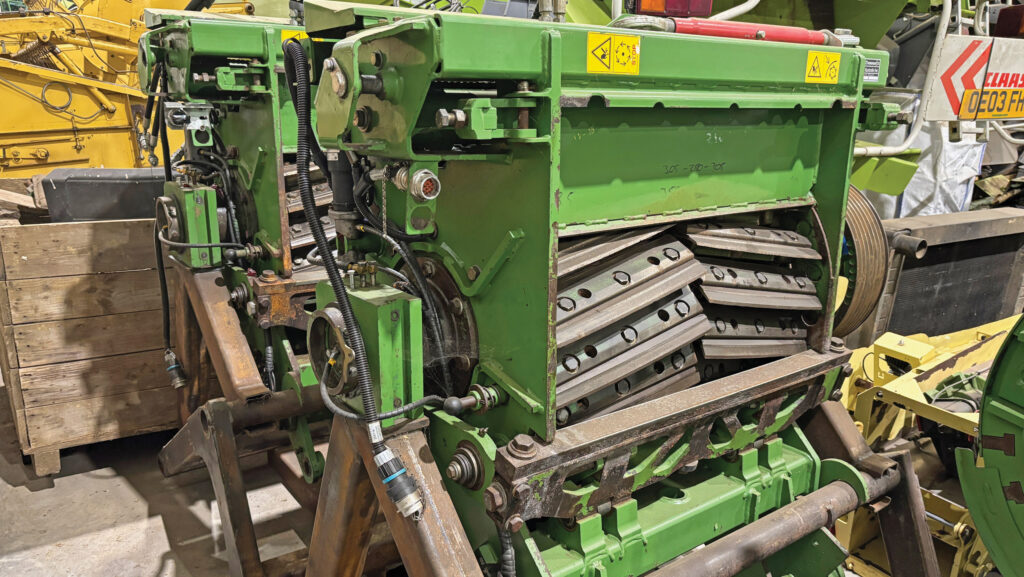 Close-up of forager in the workshop