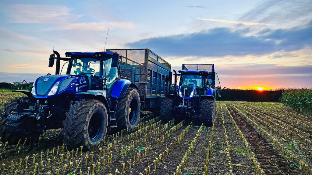 Two tractors at work