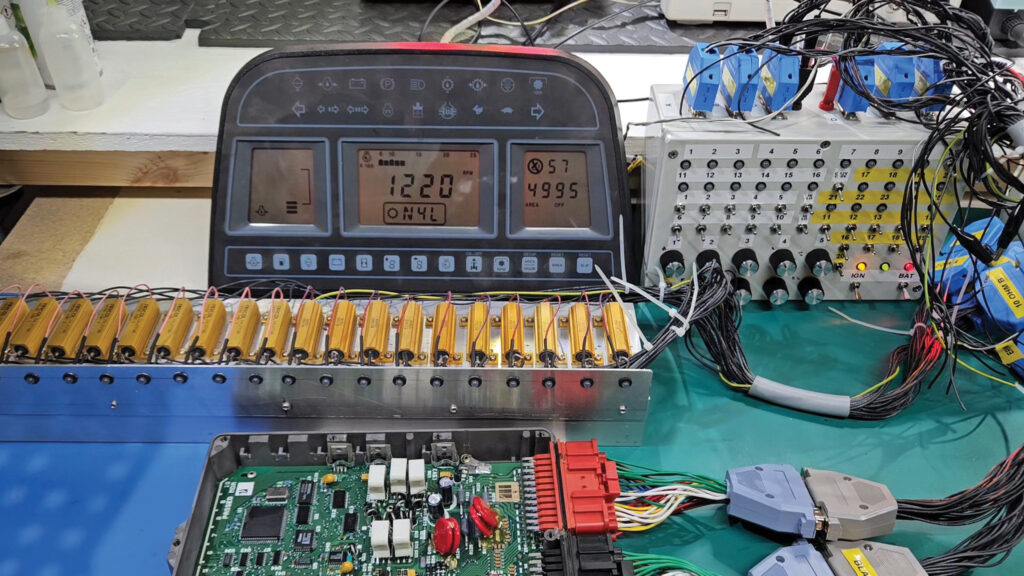 Electrical items being repaired in the Dantronics workshop